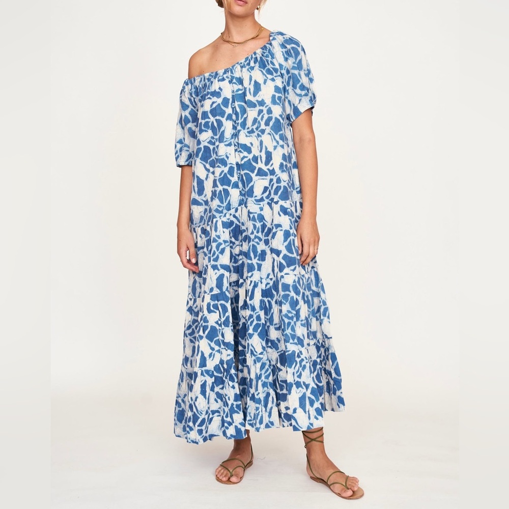 Mirth Capri Dress In Indigo Crackle S